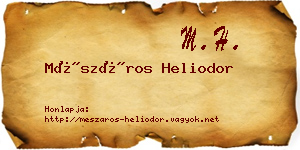 Mészáros Heliodor névjegykártya